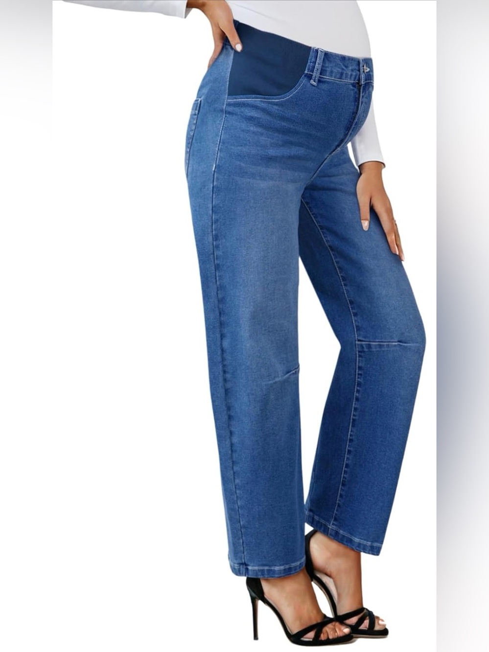 Blencot side panel barrel maternity jeans - M - Picture 3 of 5